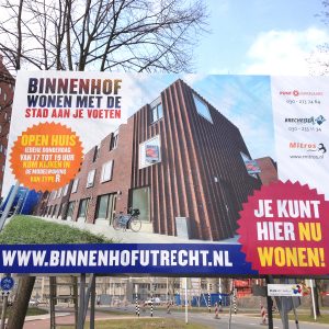 Bouwbord Binnenhof Utrecht